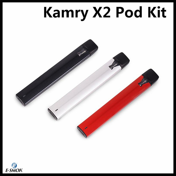 100% Authentic Kamry X2 Kit Starter Kit Vaporizer E-Cigarette Pod Kit 320mAh Battery With 1.5ml Tank Micro USB Charger Vape Kits Free DHL