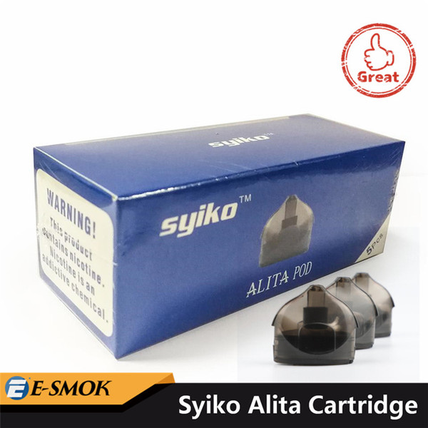 Original Syiko Alita Pod Cartridge 2ml Replacement 1.5ohm coil for Veeape Alita Pod Vape kit VS minifit SE