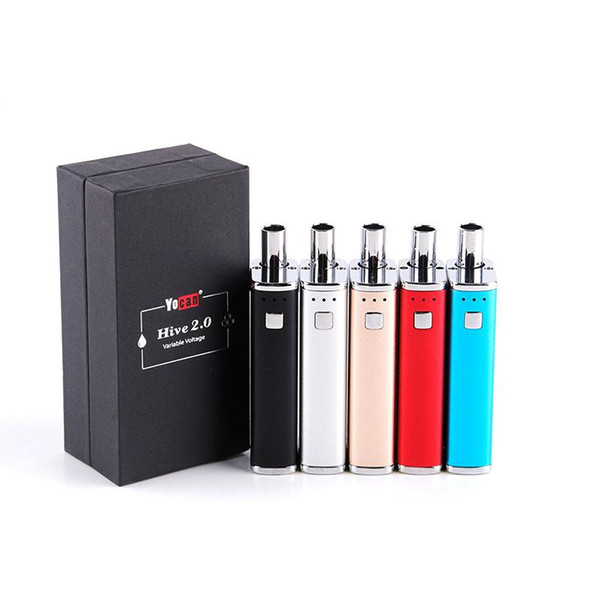 Yocan Hive 2.0 Kit Wax Oil 2 in 1 kit 650mAh Variable Electronic Cigarette Voltage Battery Box Mod Concentrate Vaporizer Atomizer