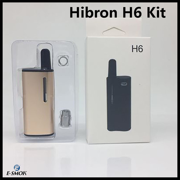 Original Hibron H6 Kit with Vape Box Mods 350mAh Preheat Battery Vaporizer Ceramic Glass Cartridges Atomizer With DHL