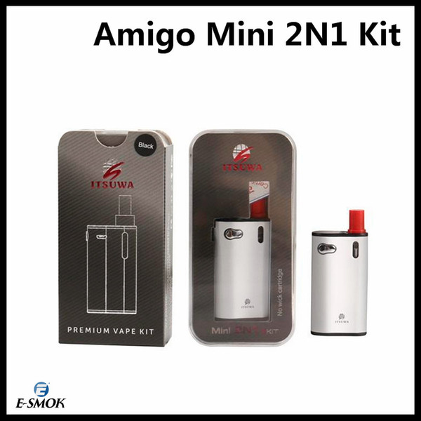 iTsuwa Amigo Mini 2N1 Vape Kit Start Kit With 1ml Liberty Thick Oil Vaporizer All In One Device E-cigarette Kits 100% Genuine