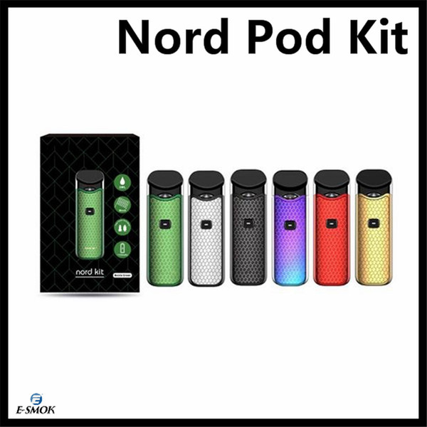 Nord Starter Kit with 1100mAh Battery 3ML Electronic Cartridge Atomizer with Nord Mesh coil Electronic Cigarette Vape Top vs novo pod kit