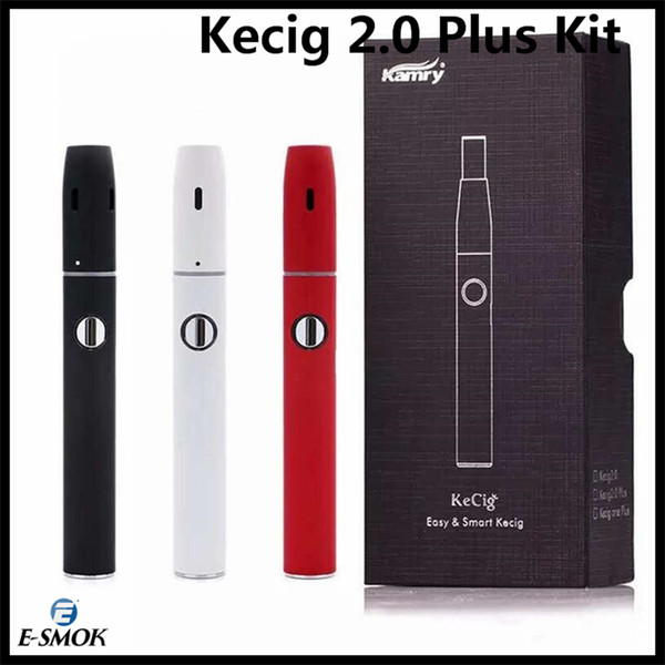 Authentic Kamry Kecig 2.0 Plus Kit Heating Starter Kits With 650mAh Dry Herb Vaporizer Vape Pen Electronic E Cigarettes 100% Original