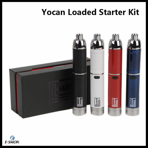 Authentic Yocan Loaded Starter Kits E cigs Vape Pen Built-In 1400mAh Battery Vaporizer Pen Quad Quartz Coil Dual Quartz