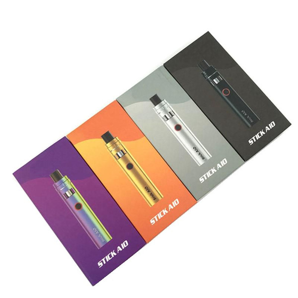 Stick AIO Kits All In One Style with 1600mah Battery Mod 0.23ohm Dual Coil Atomizer Vaporizer E Cig Vape Pen Aio