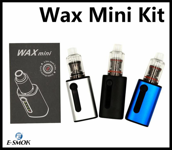 Wax Mini Vaporizer Kit Glass Wax Atomizer Triple Quartz Coil Micro USB Charging Dry Herb E cigarette Mod Kit Vape pen Kit