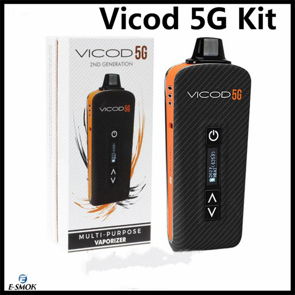 Dry Herb Vaporizer Vicod 5G Kit 18650 battery 2200mAh OLED Touch Screen Vape pen Dry Herb Oven Vaper E Cigarette