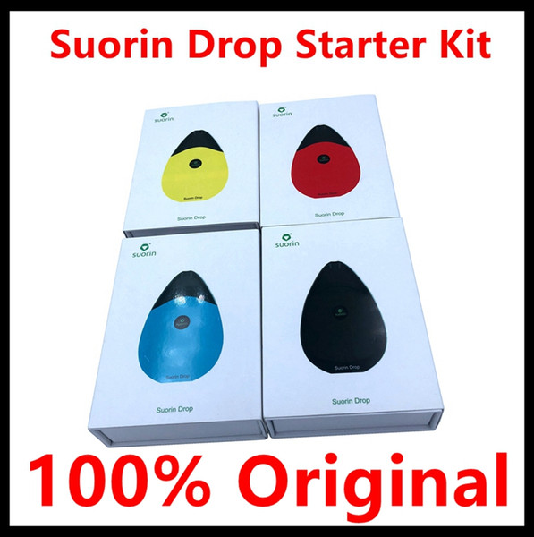 100% Original Suorin Drop Kit 310mah Battery 2ml refillable pod Replacement Cartridge ALL-IN-One AIO System Water-drop Design