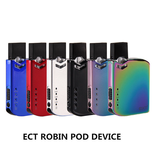 ECT ROBIN POD DEVICE Kit 420mah Battery Pods System All-in-One Vape Kits For COCO Thick Oil Ceramic Coil Tank Cartridge 100% Original