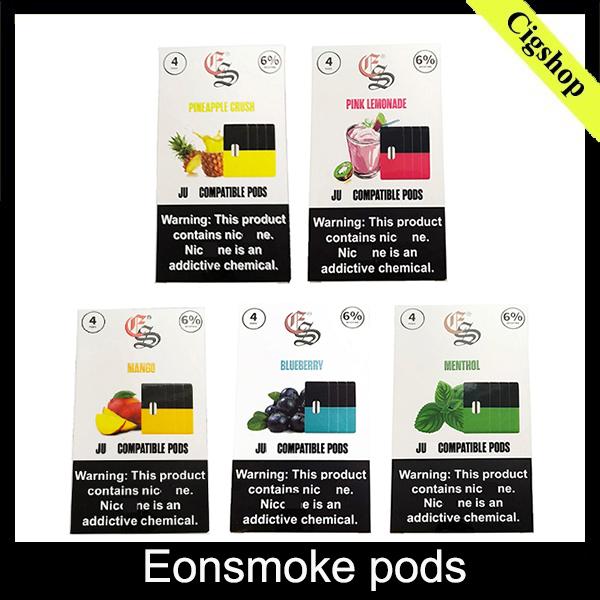 Top Quality Eonsmoke Pods Device Pods Cartridges 6 Flavors Mango Pink lemonade blueberry Eon Device Pods For Cartridges Vs Vgod Stig Gem Pod