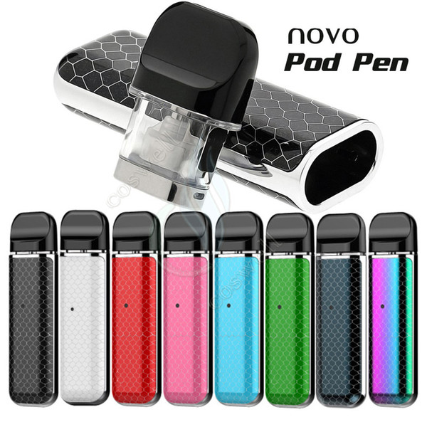 NOVO Pod Vape Pen Starter Kit 450mAh Portable Kits with 2ml Pods Cartridge 450mAh 10-16W Output e Cigarettes V juul SMOKING Vaporizer Vapor