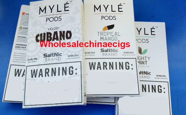 2019 Hottest Disposable Myle Pods for Myle Vape Starter Kit Battery Device Compatible Pods Cartridges Five Flavors in Stock High Quality