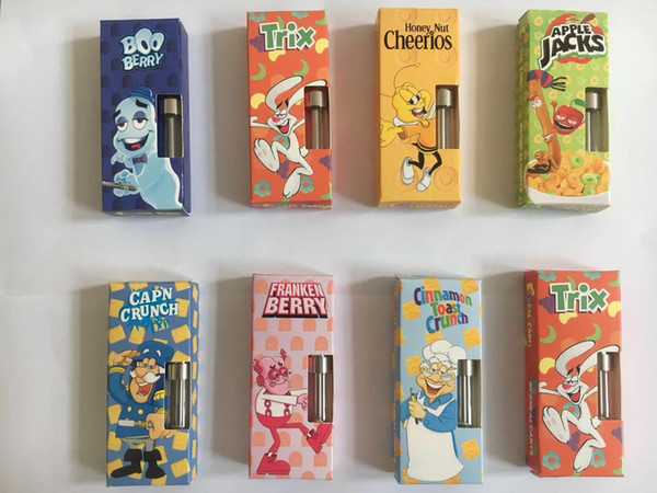 2019 Newest Cereal carts Dank Vapes Packaging 35 Flavors Carts Packaging Bag Box For 1 Full Gram Dank G5 Cartridge DHL free