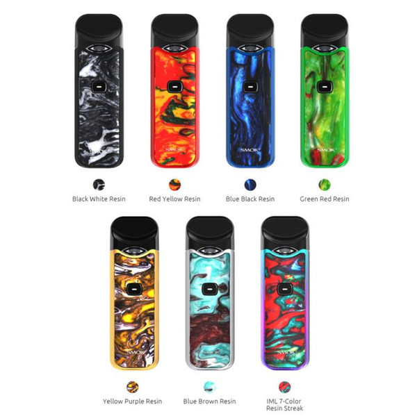 Authentic Smok Nord Resin Version Kit 1100mAh Vape Battery and 3ml Pods Vape Cartridge 100% e cigarette Pod System Pen Kits