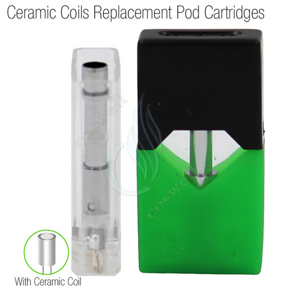 Empty Replacement Ceramic Coils Pods Cartridge Cell Tank for JUUL COCO SMOKING Ultra Portable Thick Oil Vape Pen Replaceable vapor Atomizers