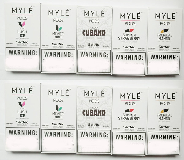 2019 Hottest Disposable Myle Pods for Myle Vape Starter Kit Battery Device Compatible Pods Cartridges Five Flavors in Stock