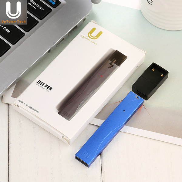 100% authentic e cigarette flat pen 220mah Uptown Jili vape pen compatible For New Vapor Pen Starter Kit with Gem pod