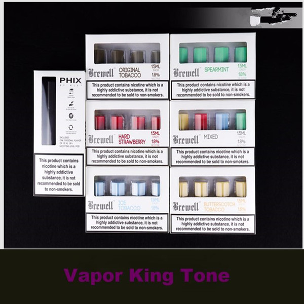 The Pods Vaporizer PHIX Vapor 4 In One Packing Best Flavors 1.5Ml Cartridges Refill Ceramic Coil Tank VS Pods Vaping