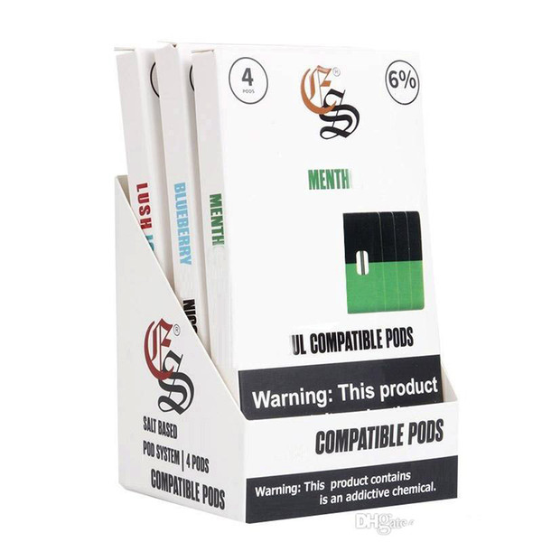 Newest Eonsmoke Eon Compatible Pods Cartridges 6 Flavors Mango Pink Lemonade Blueberry Lush Ice For juul Pod Battery Kit VS Vgod Stig DHL