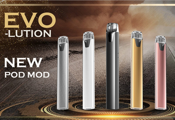 Original Smiss EVO Pod Kit 280mah 1.0ml vape pens Kit Thick Oil Cartridges Tank Ceramic Coil Organic Cotton Coils 280mAh Battery