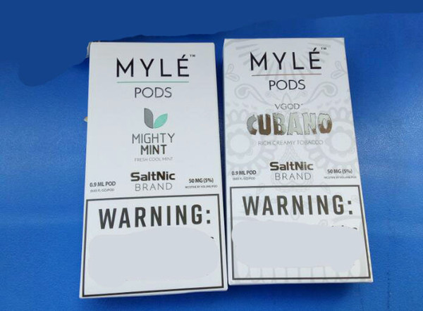 2019 MYLE Pods for MYLE Vape Starter Kit Battery with Five Flavors mango Mint Compatible Device Pods JUUL Vaporizer in Stock