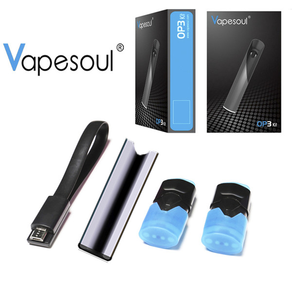 Amigo electronic cigarette vape pods Vapesoul OP3 1.6ohm dual coil large vapor Closed System pod Disposable 420mAh Battery Starter Kits