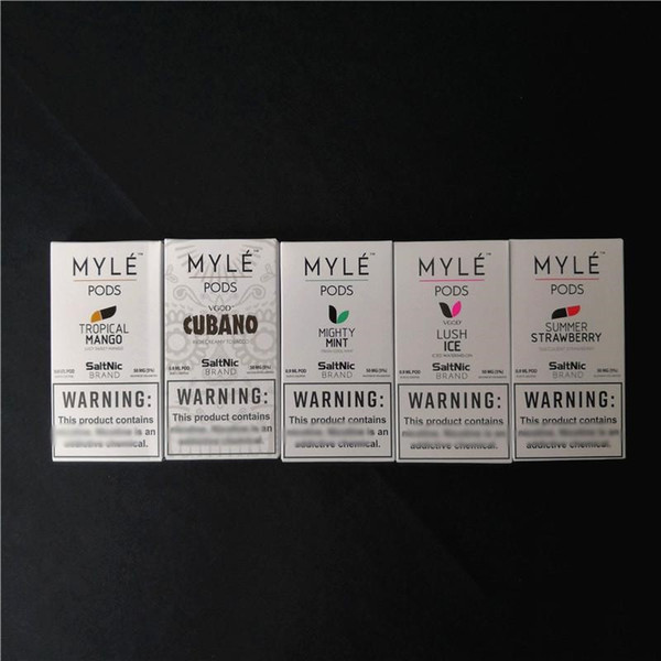 Disposable Myle Vape Pods 0.9ml Replacement Five Flavors Pod Cartridges For Myle Pen Device Kit High Quality