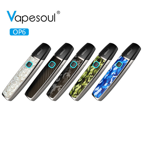 100% Original Vapesoul OP6 Vape Pen Starter Kit 420mAh Battery 1.0ml Portable Pods Cartridge E-Cigarette Vape Pen DHL Free