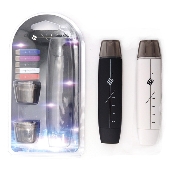 G8 E-cigarette Pod Kit flat electronic cigarette with 1ml Cotton core atomizer Oil Vape pen Starter Kit