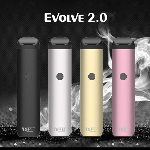 Authentic Yocan Evolve 2.0 Pod Kit 4 Colors 3 in 1 Juice Oil Concentrate Pods Cartridge Wax Vaporizer Pen 650mah Preheating Battery