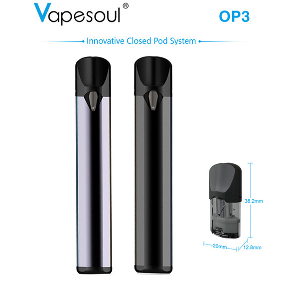 Vape Pens Starter Kits Vapesoul OP3 1.5ml Empty E-Cigarette Pods Vaporizer Mods Ecig Kit 420Mah Battery Dual Coil 1.6ohm USB Cable