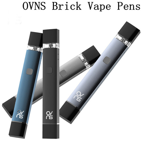 OVNS Brick Disposable Vape Pens 0.5ML Empty Vape Pod Adjustable Voltage 250mAh E Cig Battery E Cigarettes Vape Kits Preheat Vaporizer Pen