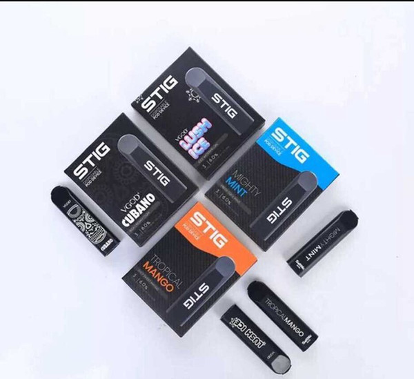 Popular VGOD STIG Disposable Pod Device 3Pcs Pack 270mAh Battery 1.2ml Cartridge Vape Pen Kit vs novo juul kit Refly