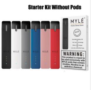 Myle SaltsNic Delivery System 0.9ml Flavors Pods Cartridges Starter Kit 240mAh Built-in Battery Disposable Portable Vape Pen Vapors Device