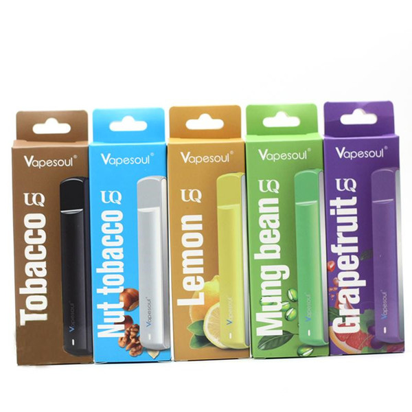 100% Original Vapesoul UQ Disposable Pods 380mah Battery 1.0ml Tank Portable Pods 450 Puffs Vape Pen Starter Kit 5 Flavors DHL Free