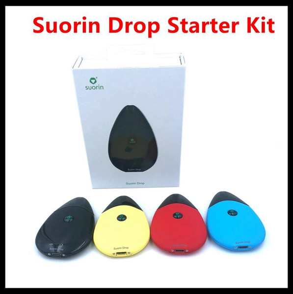 100% Original Suorin Drop Kit 310mah Battery 2ml refillable pod Replacement Cartridge ALL-IN-One AIO System Water-drop Design