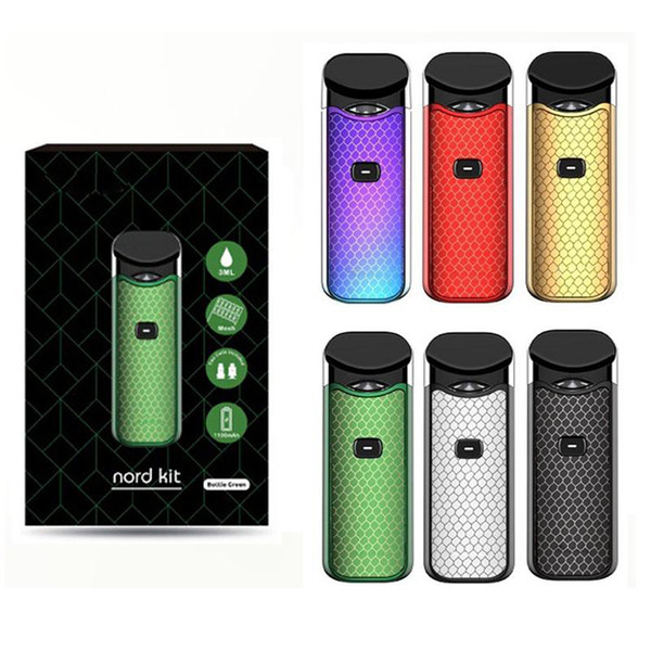 Nord Starter Kit Pod With 1100mAh Battery 3ML Electronic Cartridge Atomizer With Nord Mesh Coil Electronic Cigarette Vape Vs Novo Pod Kit