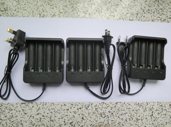 Charger lithium battery 18650 26650 4-slot rechargeable charger with rechargeable battery charger European standard 4.2V 3.7V free delivery