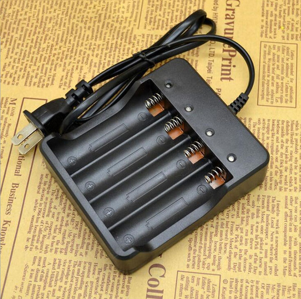 New to lithium battery four-slot lithium charger 18650 battery charging line factory direct battery charger DHL Free