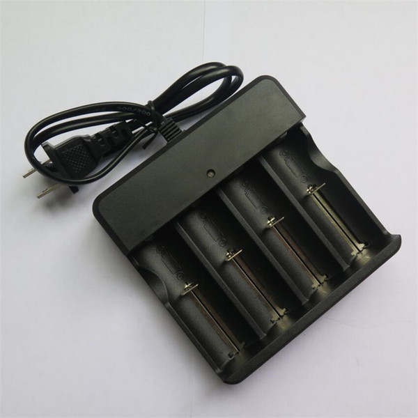 Hot Sale lithium battery black charger tool for 1-4 18650 2665014500 10440 16340 lithium ion rechargeable battery charger line factory dir