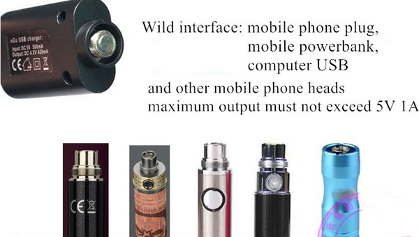 2018 Wholesale top quality vaporizer charger ecig chargers ego battery charger 510 portable micro USB wall charger