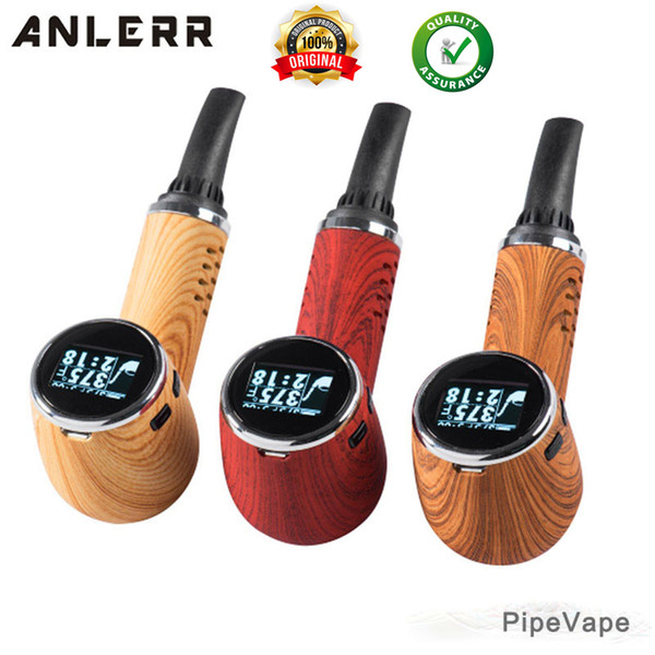 Anlerr Pipe Vape Dry Herb Vaporizer Kit Isolate Airflow Bake Pen Vape Pipe Temperature Control Ceramic Heating With OLED Screen free