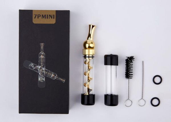 7p mini Twisty Glass Blunt smoking pipe dry herb vape pen vapor vaporizer pen starter kits