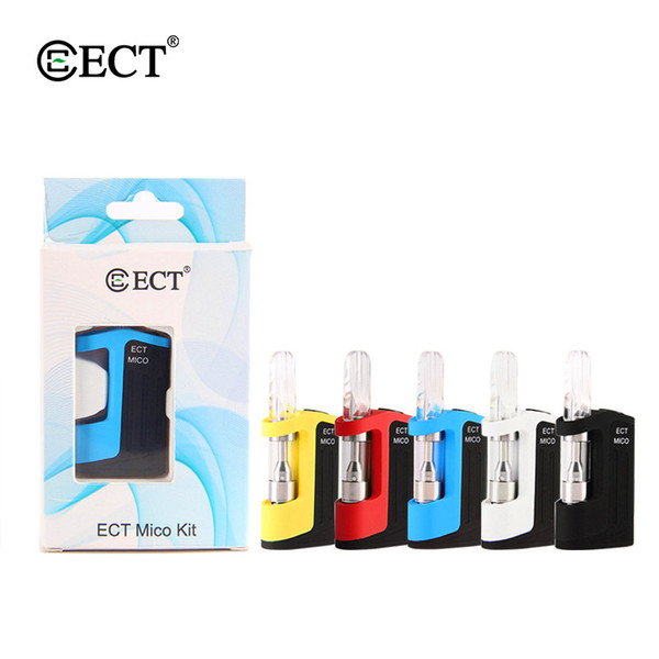 Authentic ECT Mico Starter Kit 350mAh Battery Vaporizer Vape Pen VV Mod For 510 Thread Thick Oil Ceramic Coil Cartridge Atomizer