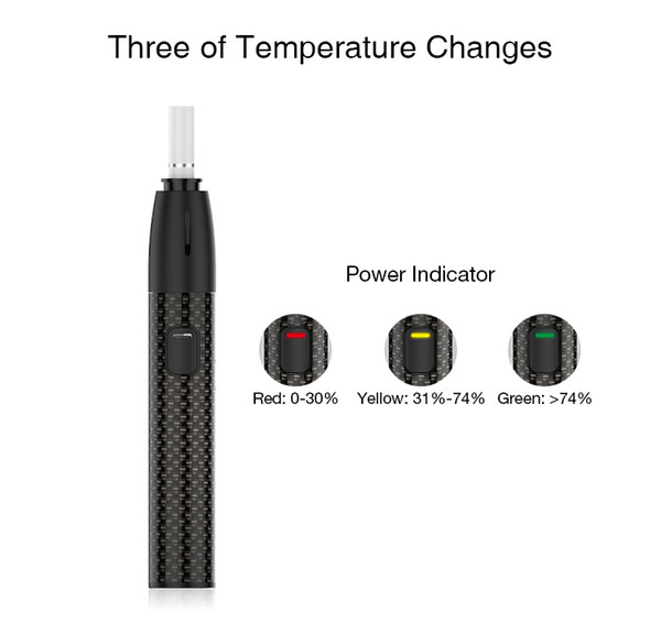 Japan hot sale heat-not-burn vape pen starter kit 1000mah heat stick vaporizer 3 temperature regulation vibration reminding function