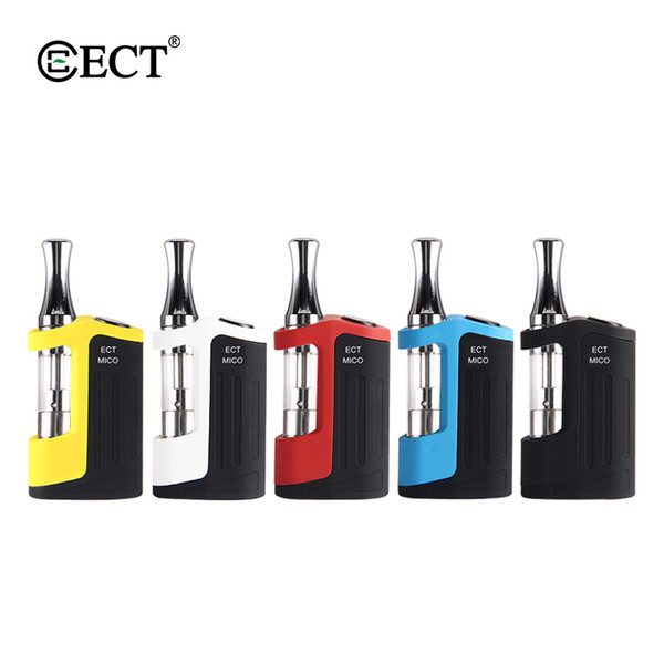 Original ECT Mico Vape Mod For Thick Oil Vape Cartridges Vaporizer Kit 510 Thread 500mah Battery 0.5ml Ceramic Coil E-Cigarettes Carts