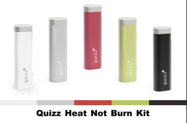 Authentic Quizz ET Kit Heat not Burn Kit Vaporizer 650mAh Battery Micro USB Charger 15.5*23.8*84.3mm cover design Aluminium Alloy