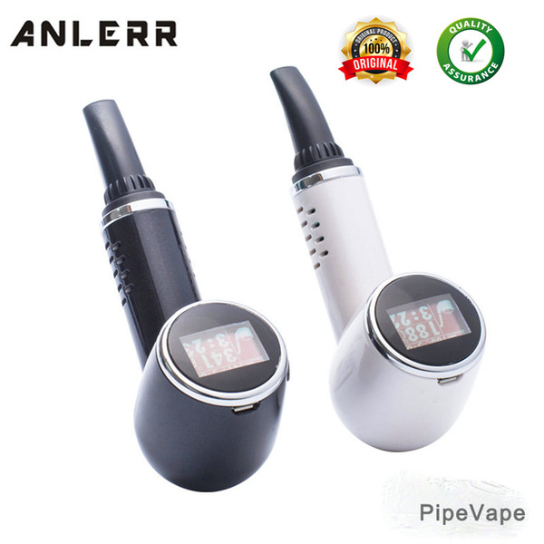 Anlerr Pipe Vape Dry Herb Vaporizer Kit Isolate Airflow Bake Pen Vape Pipe Temperature Control Ceramic Heating With OLED Screen free DHL