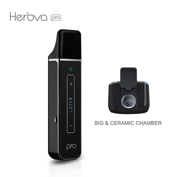 Herbva Pro Dry herb vaporizer pen ceramic baking chamber atomizer with micro usb charging port 2200mah battery kit