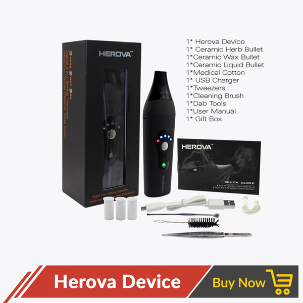 Original Airis Herova 3 in 1 Baking Vaporizer Kit 2200mAh Battery Wax Dry Herb Oil Vaporizer Vape Pen Kits